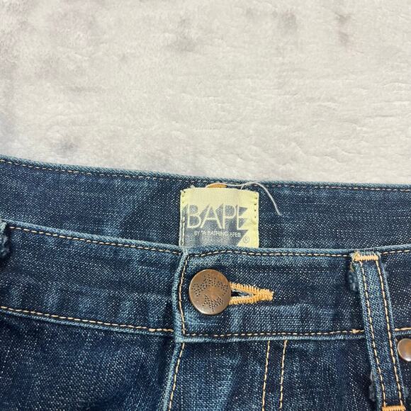Authentic Bape 2000’s Baggy Ape Head Denim Jeans 34 - Picture 4 of 6